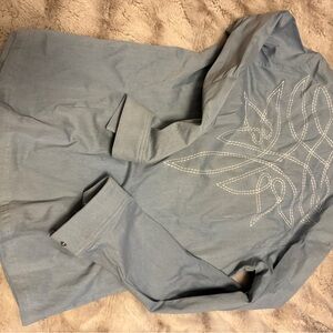 Women's Light Blue Button Down Shirt